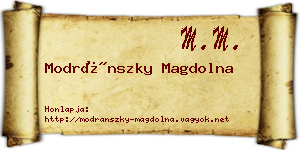 Modránszky Magdolna névjegykártya