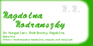 magdolna modranszky business card